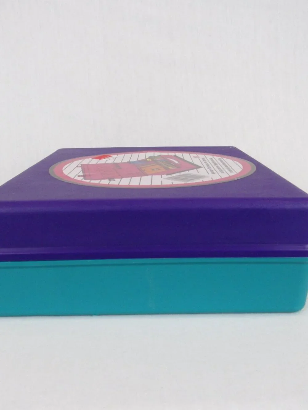 The Junior By Class Case Pencil School Supplies Box Vintage USA 1987 Green Blue